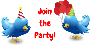 join the party on twitter