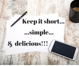 keep your agent cover letter short...simple... and delicious!