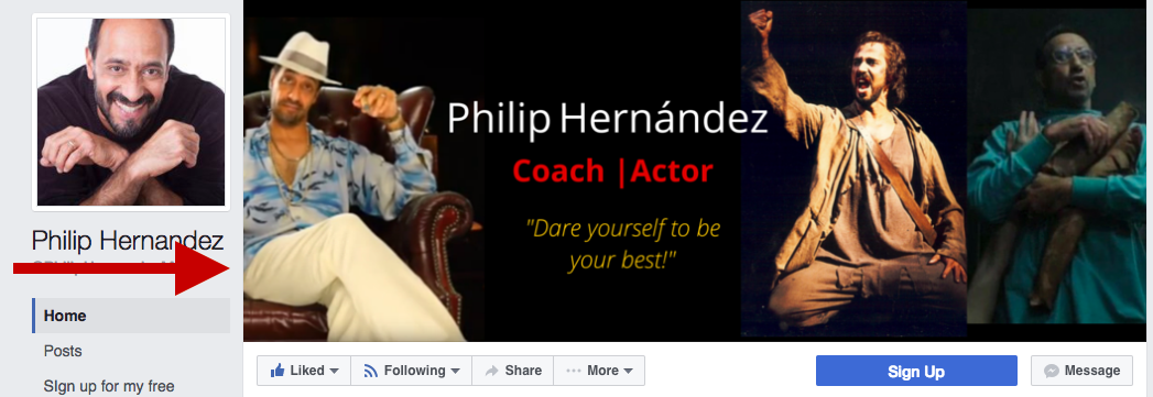 Header photo facebook for actors