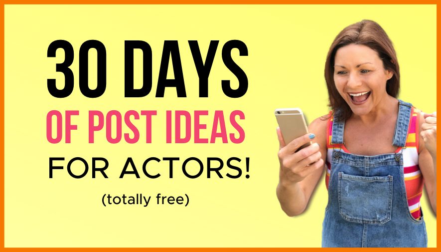social media post ideas for actors